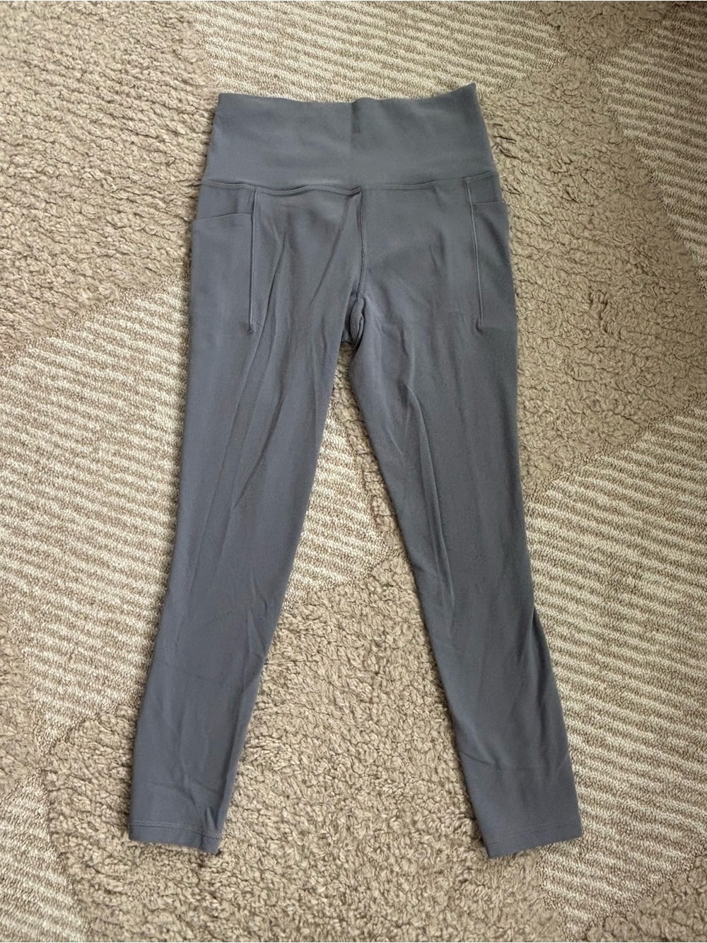 Athleta Slate Grey High-Rise Leggings with Pockets 7/8